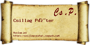 Csillag Péter névjegykártya